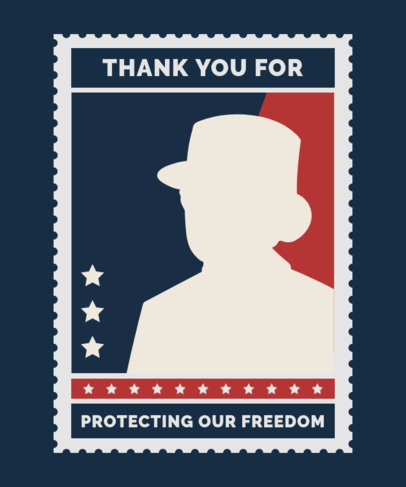 T-Shirt Design Maker with a Veterans Day Thankful Message