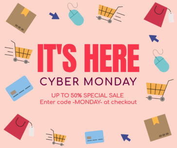 Illustrated Facebook Post Maker for Cyber Monday Special Offers 622n-1798