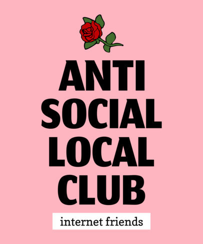 Cool T-Shirt Design Template with Trendy Quotes