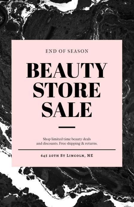 Flyer Maker for Beauty Shop with Textured Background