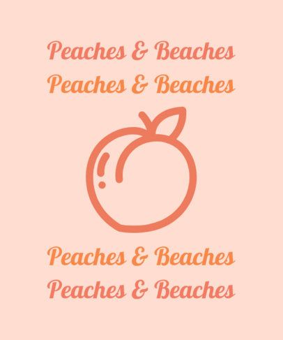 Quote T-Shirt Design Template with a Peach Silhouette