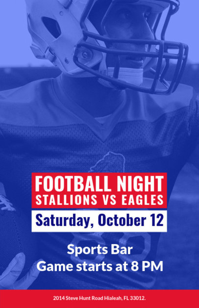 Online Flyer Maker for a Football Event at a Bar