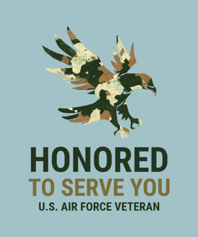 T-Shirt Design Maker for a Veterans Day with a Military Print