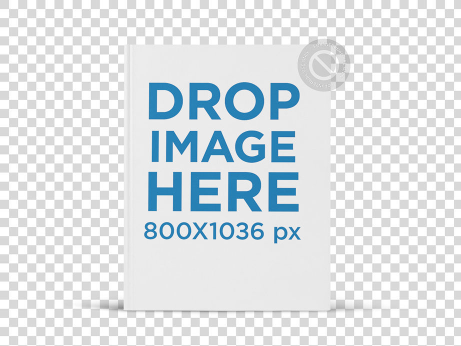Hardcover Ebook Mockup Standing Over a Flat Surface