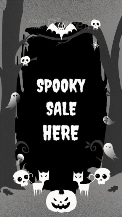 Instagram Story Template Featuring Spooky Halloween Characters