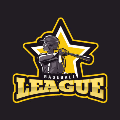 Sports Logo Generator with an All-Star Baseball Player Clipart