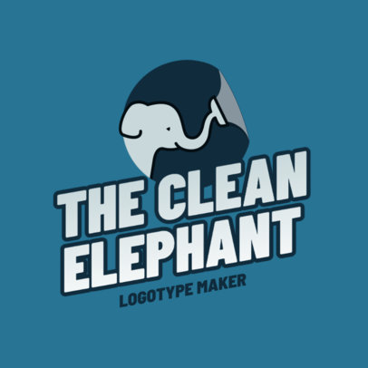 Carpet Cleaning Logo Maker Featuring an Elephant Graphic