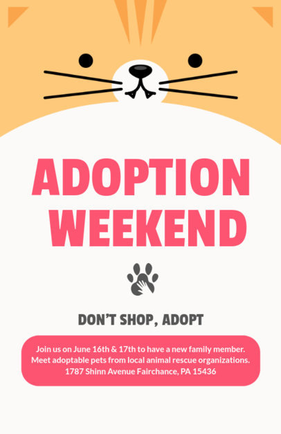Cartoonish Flyer Maker of a Pet Adoption Weekend