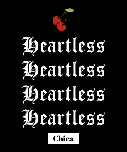 Dark T-Shirt Design Maker with a Quote in Gothic Typeface 1810d