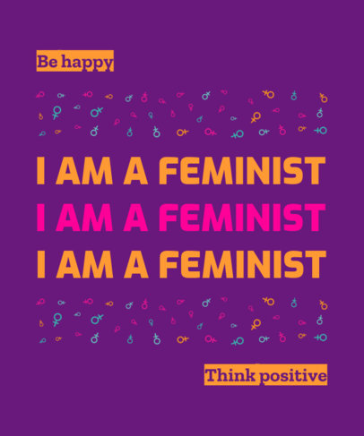 T-Shirt Design Generator with a Feminist Pride Quote