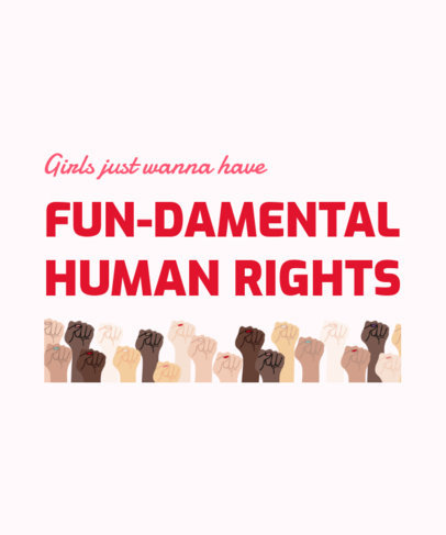 T-Shirt Design Creator for Feminist Activism 1811g