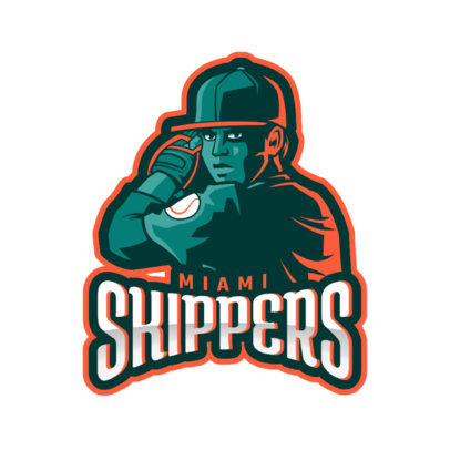 Baseball Team Logo Maker with a Pitcher