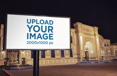 Mockup of a Billboard Outside a Luxurious Building 372-el