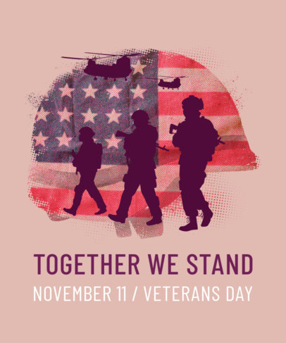 Veterans Day Commemorative T-Shirt Design Template