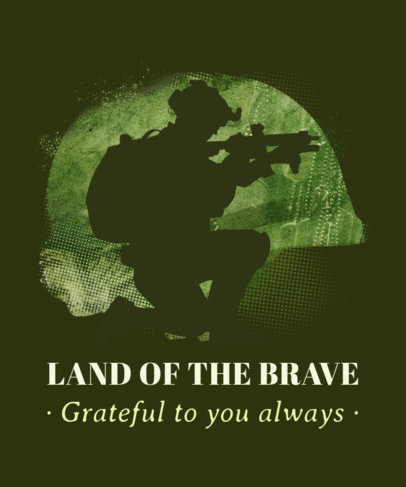 T-Shirt Design Maker for Veterans Day with a Soldier Silhouette