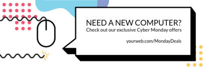 Twitter Header Template for Cyber Monday Deals for a Tech Store 1797d