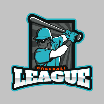 Sports Logo Maker Featuring a Baseball Batter Clipart 