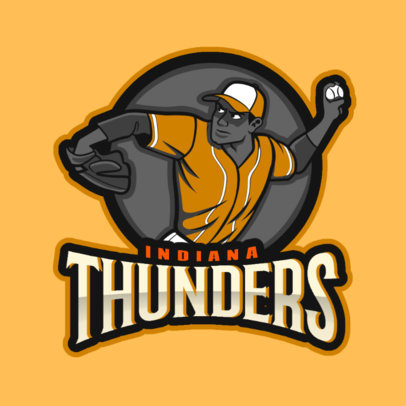 Baseball Team Logo Generator with a Pitcher Clipart 