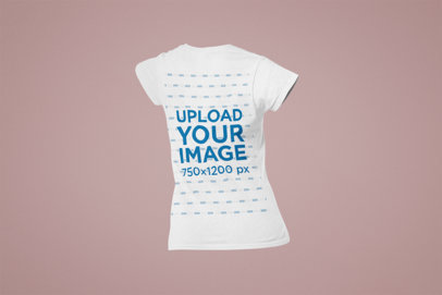 Mockup of a Ghosted T-Shirt for Women Seen from the Back