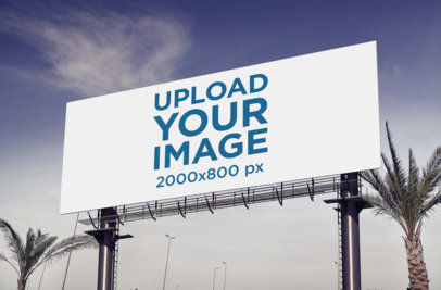 Billboard Mockup Featuring Some Palm Trees 373-el