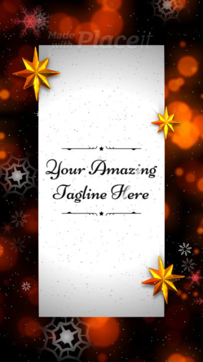 Instagram Story Template for Christmas Season with Animated Stars 1938