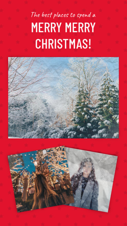 Instagram Story Generator Featuring the Best Places to Spend Christmas