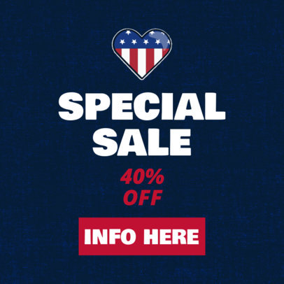 Online Banner Maker for a Veterans Day Special Sale 1806