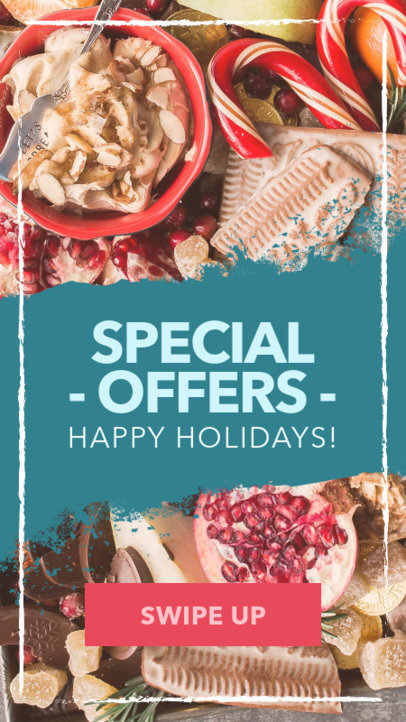 Holiday Insta Story Template with Xmas Offers  