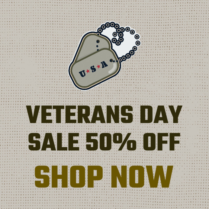 Placeit - Banner Maker for Veterans Day Discounts with a Military Dog ...