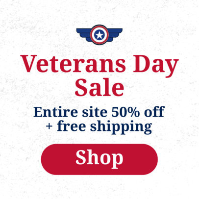 Online Banner Maker for Sales with a Veterans Day Theme 1806d