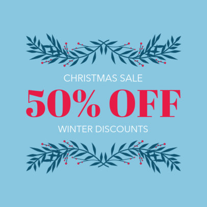 Social Media Post Creator for a Winter Discounts Announcement