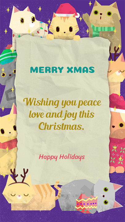 Instagram Story Template with Christmas-Decorated Frames