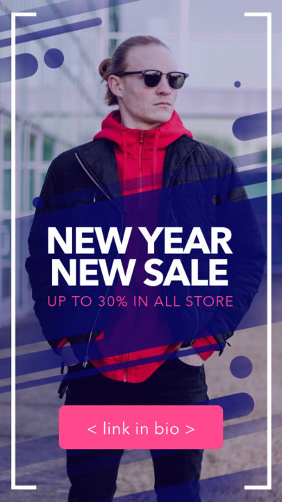 New Year-Themed Instagram Story Maker for a Sale