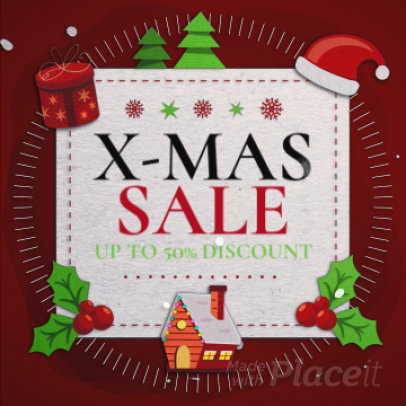 Instagram Post Video Maker for a Christmas Sale