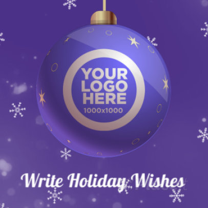 Instagram Post Video Maker with a Christmas Ball Ornament 