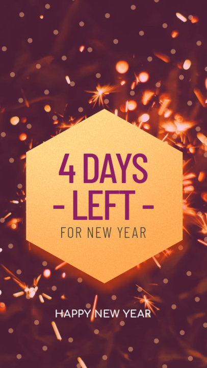 New Year Countdown Instagram Story Maker with a Fireworks Picture 582q-1831