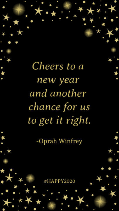 Instagram Story Maker Featuring a New Year's Motivational Quote