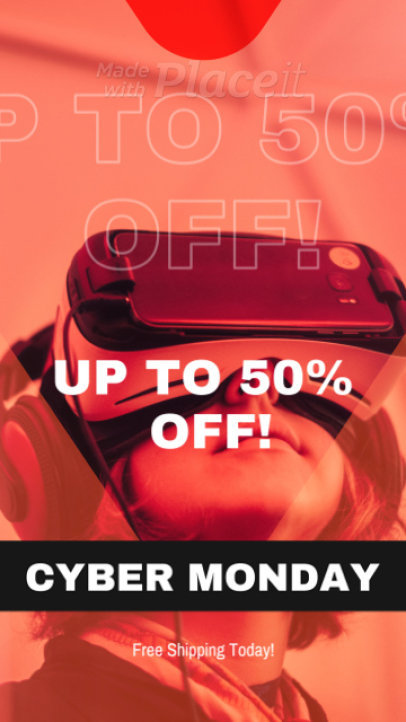 Instagram Story Template for a Cyber Monday Sale