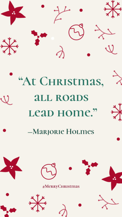 Christmas Instagram Story Template with a Positive Quote
