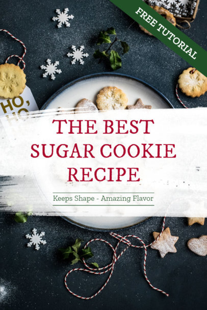 Pinterest Pin Template for a Christmas Cookies Recipe