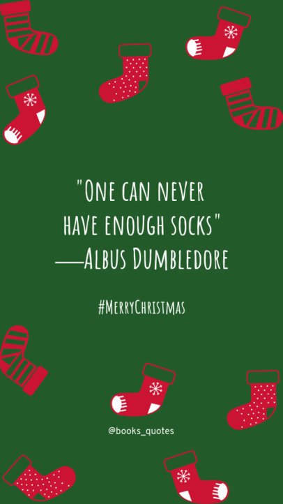 Xmas Insta Story Maker with a Quote Inspired in Harry Potter 1043m-1827