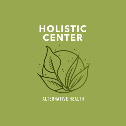Logo Generator for a Holistic Center with a Plant Illustration