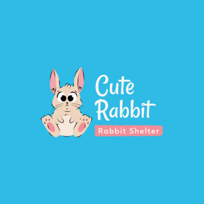 Animal Shelter Logo Maker with a Cute Bunny Clipart
