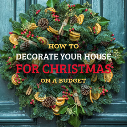 Facebook Post Design Template for a Xmas Decoration Guide 584l 1835