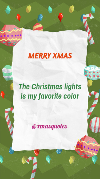 Instagram Story Template for a Christmas-Themed Quote