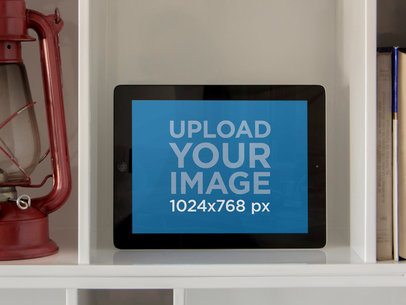 Black iPad Landscape Bookshelf