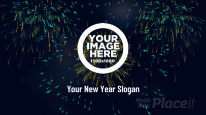 Intro Maker with a Logo Reveal Animation in New Year's Dazzling Fireworks