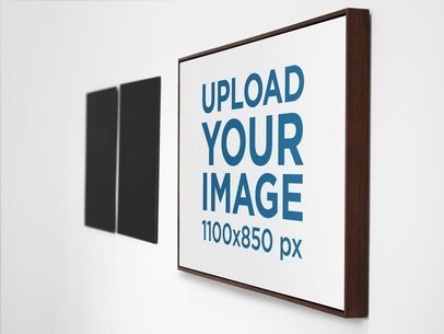 Poster Mockup in an Art Gallery