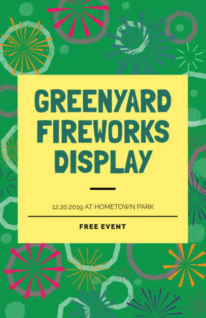 Flyer Maker for a Fireworks Display 238n-1870