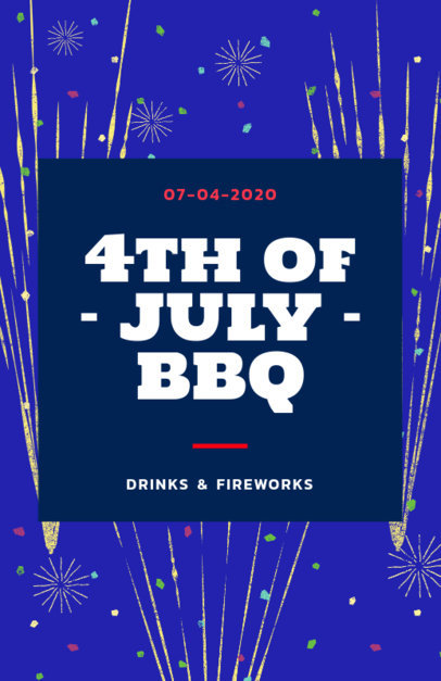 Online Flyer Maker for a 4th of July BBQ Party 